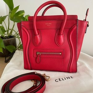 Celine Luggage Bag Grainy Leather Nano